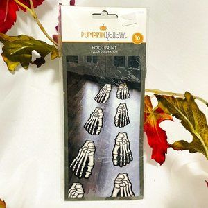 Pumpkin Hollow Shady Hollow Skeleton Footprint Floor Decoration Paper Cutout 16